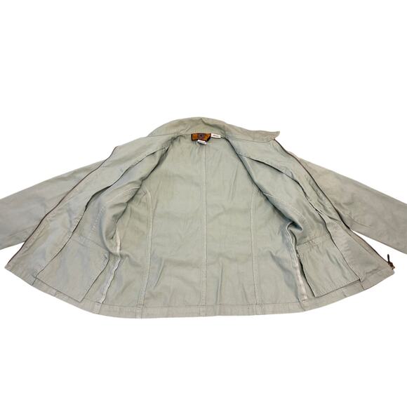 Vintage 80s Baccini Mint Cotton denim women’s full zip Jacket Large 20x24 - Picture 7 of 8